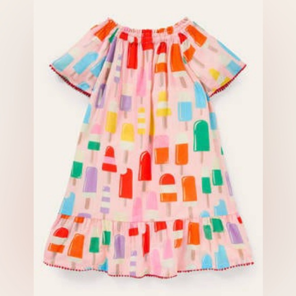 Boden Smocked Printed Lollies Kaftan 8-9